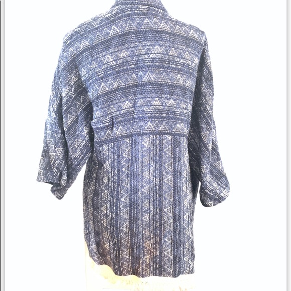 Michael Kors Blue Print Fringe Jacket - Picture 3 of 8